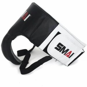 SMAI Boxers Groin Guard 2.0 featuring an upgraded design with Velcro closure for easy adjustments, available in medium and large sizes.